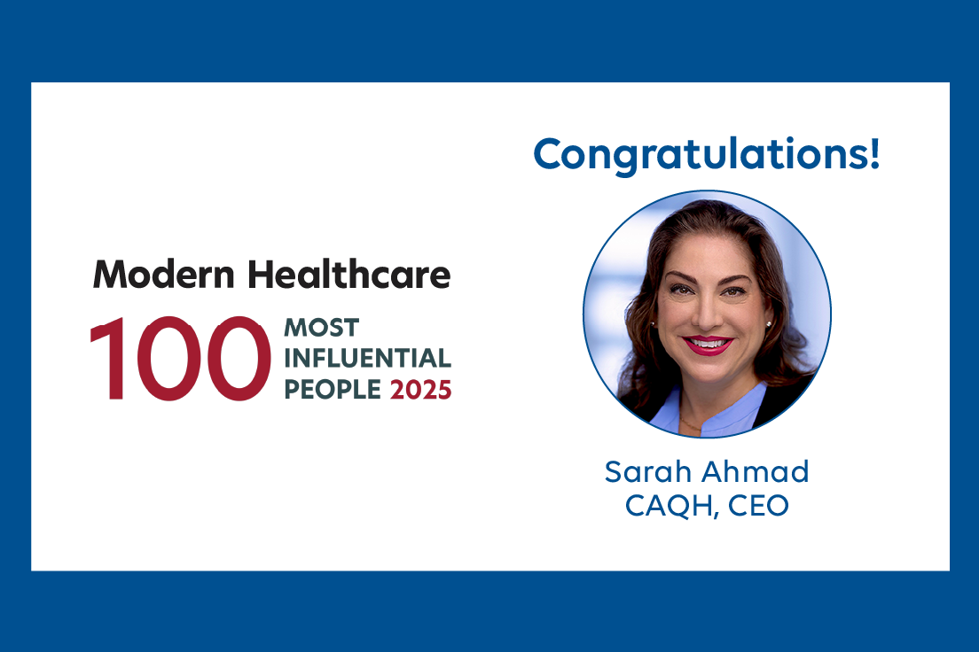 Congratulations Sarah Ahmad, CAQH CEO 