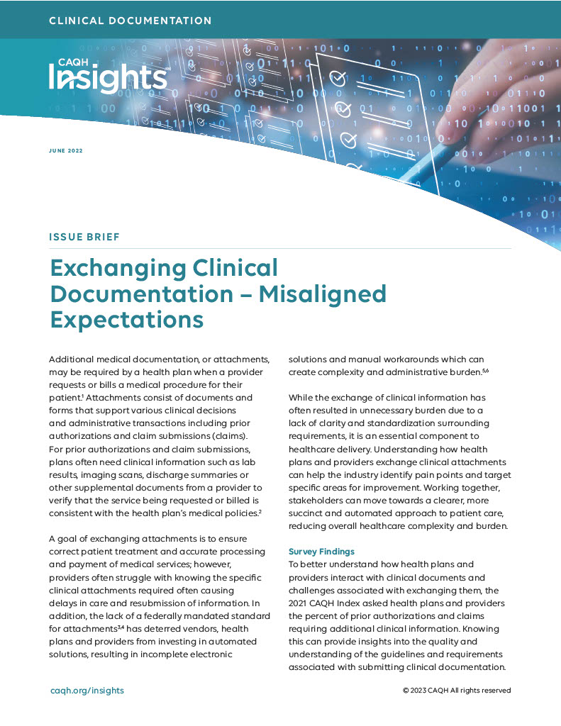 Clinical Documentation Issue Brief
