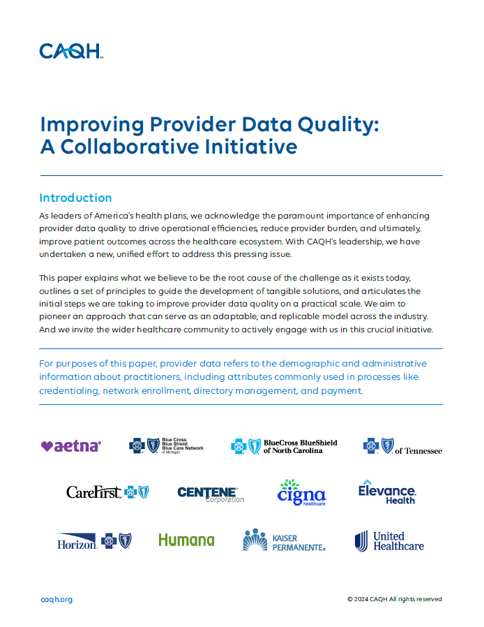 Data Quality Collaborative Whitepaper cover 