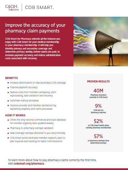 COB Smart for Pharmacy One Pager